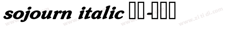 sojourn italic 字体字体转换